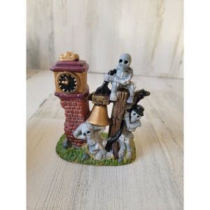 Ceramic skeleton bell tower Halloween home decor figure